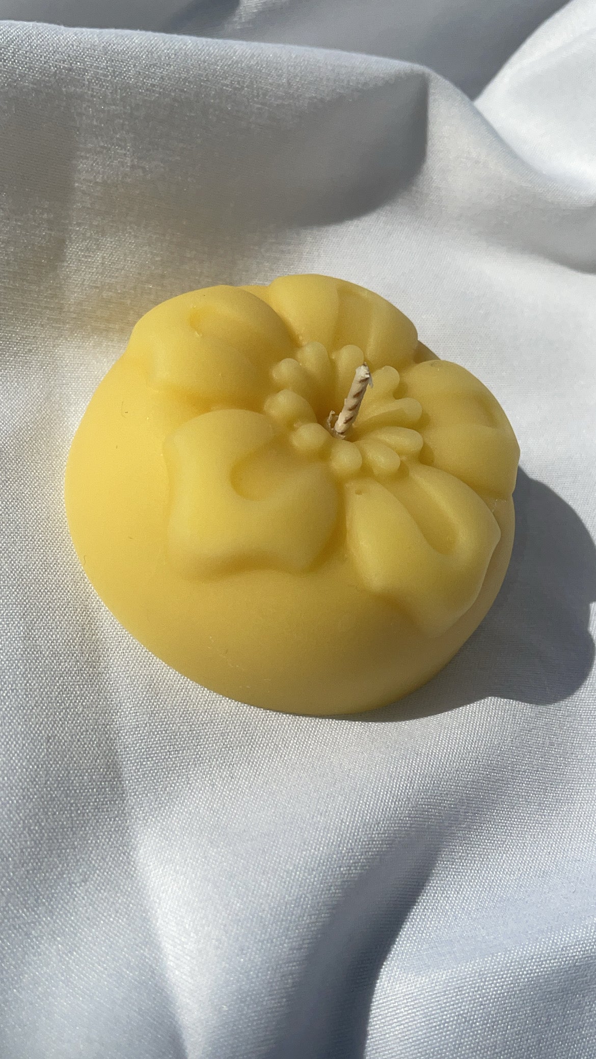 Flower shaped candle