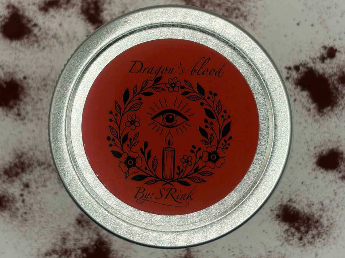 Dragon’s blood beeswax candle