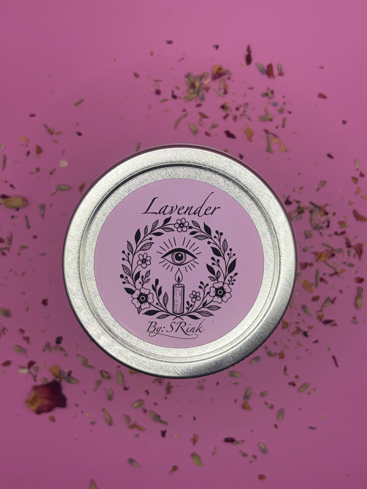 Lavender beeswax candle