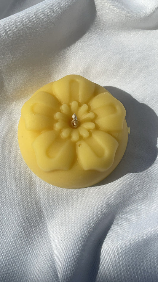 Flower shaped candle